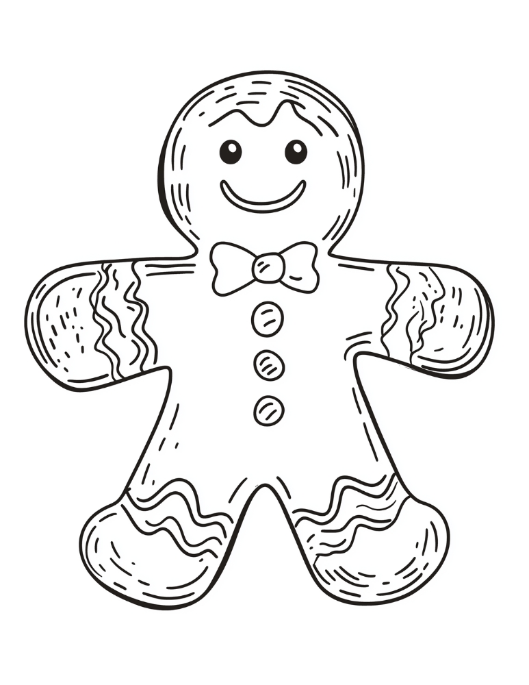 Gingerbread Man Printable Coloring Pages