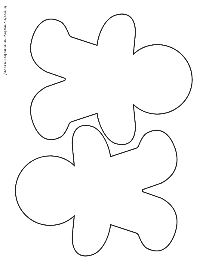 printable Gingerbread Man template for crafts and decoration