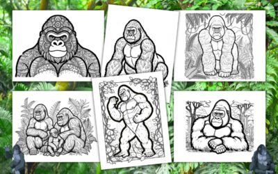 Free Printable Gorilla Coloring Pages