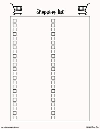 Blank Printable Shopping List with Checkboxes Free printable grocery lists, blank and itemized grocery shopping lists, pdf, download.