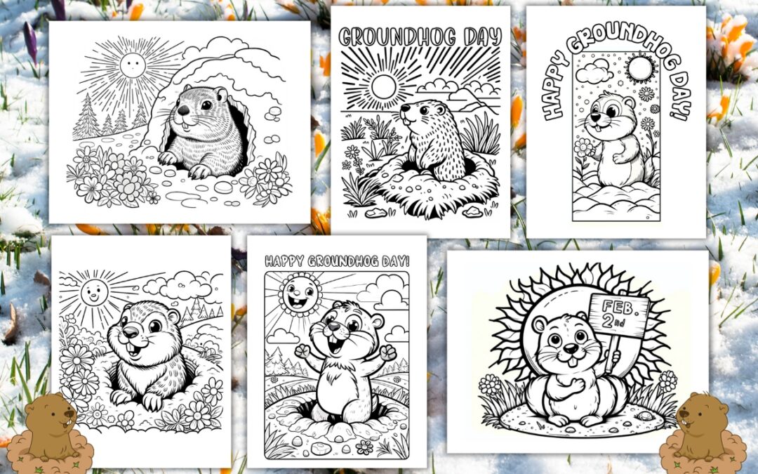 Free Groundhog Day Coloring Pages for Kids