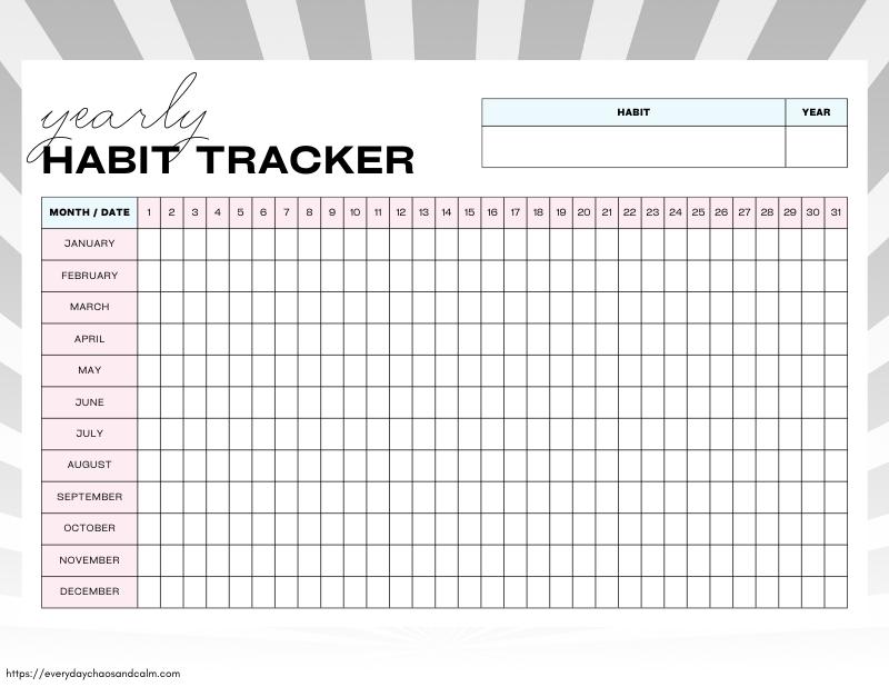 Free Printable Habit Trackers PDF 