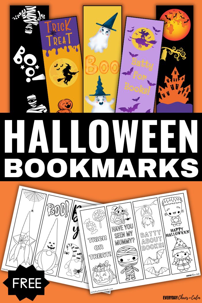 free printable halloween bookmarks for kids