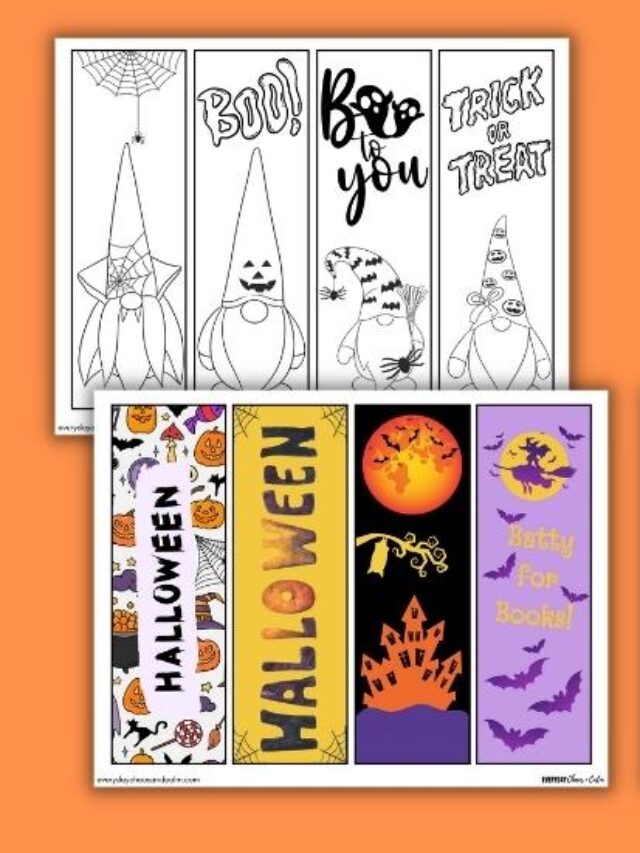 16 Printable Halloween Bookmarks for Kids Story