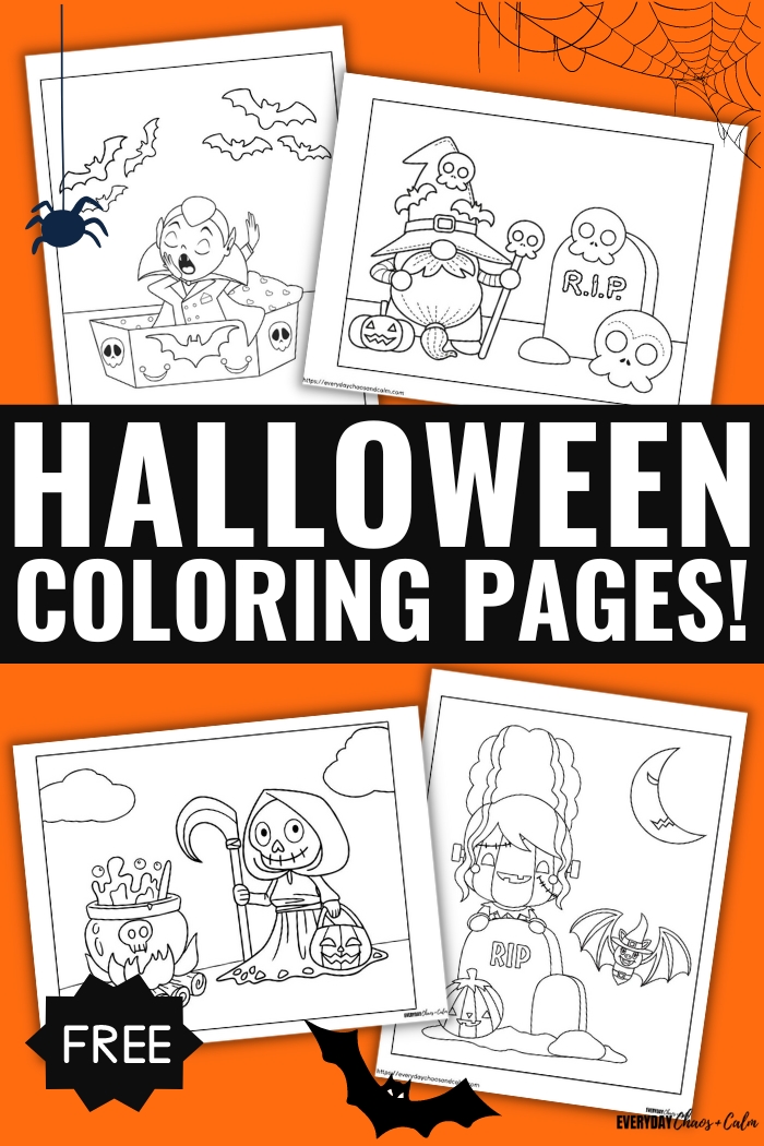 halloween coloring pages with example pages