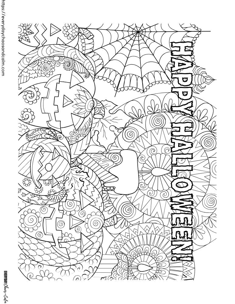 Halloween Coloring Page #2 Free printable Halloween coloring pages, pdf, for kids, print, download.