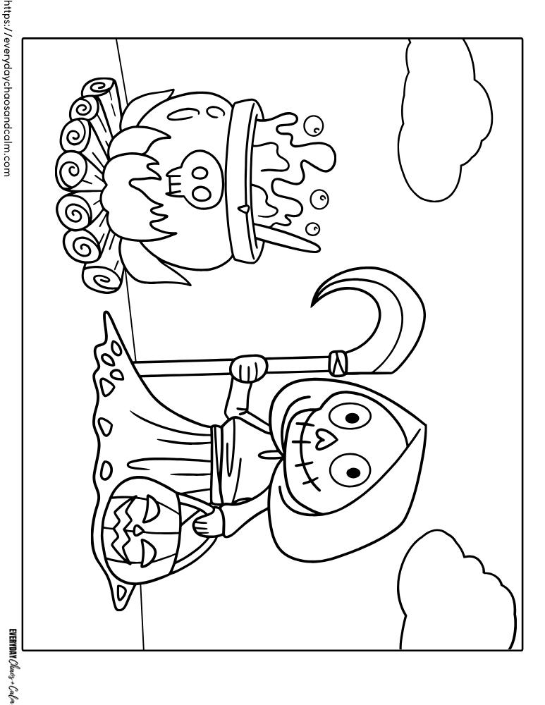 Halloween Coloring Page #3 Free printable Halloween coloring pages, pdf, for kids, print, download.