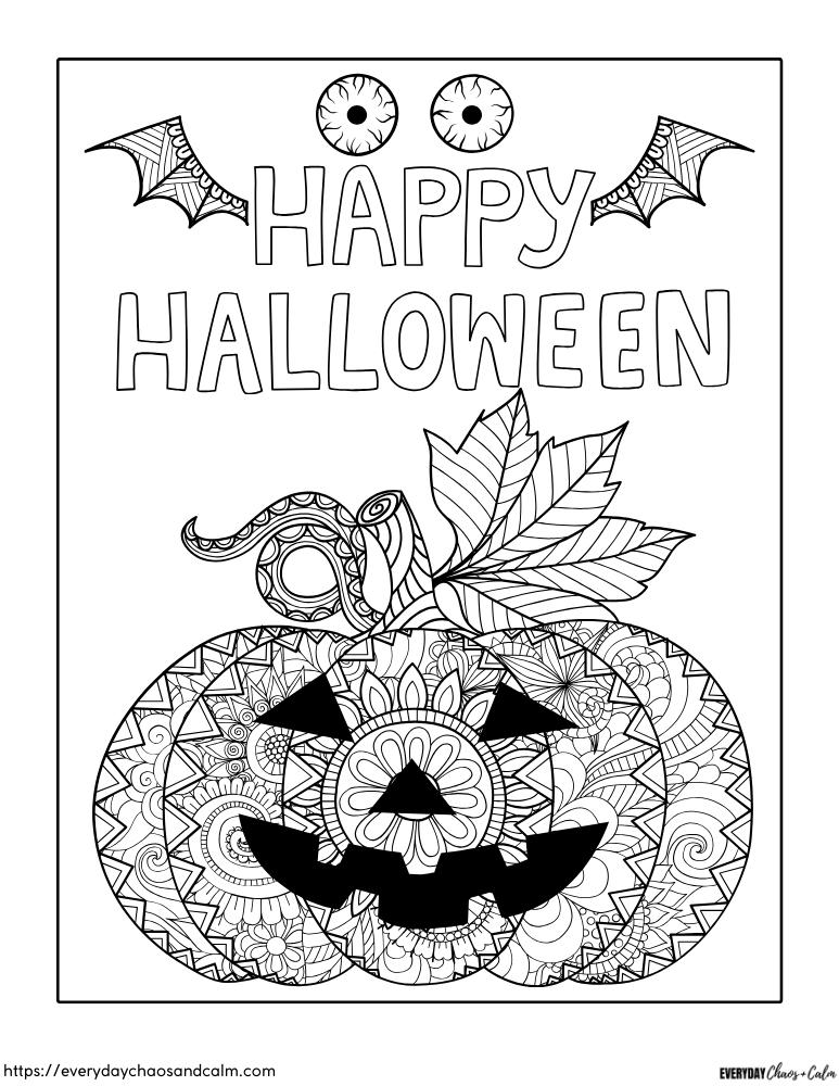 Halloween Coloring Page #4 Free printable Halloween coloring pages, pdf, for kids, print, download.