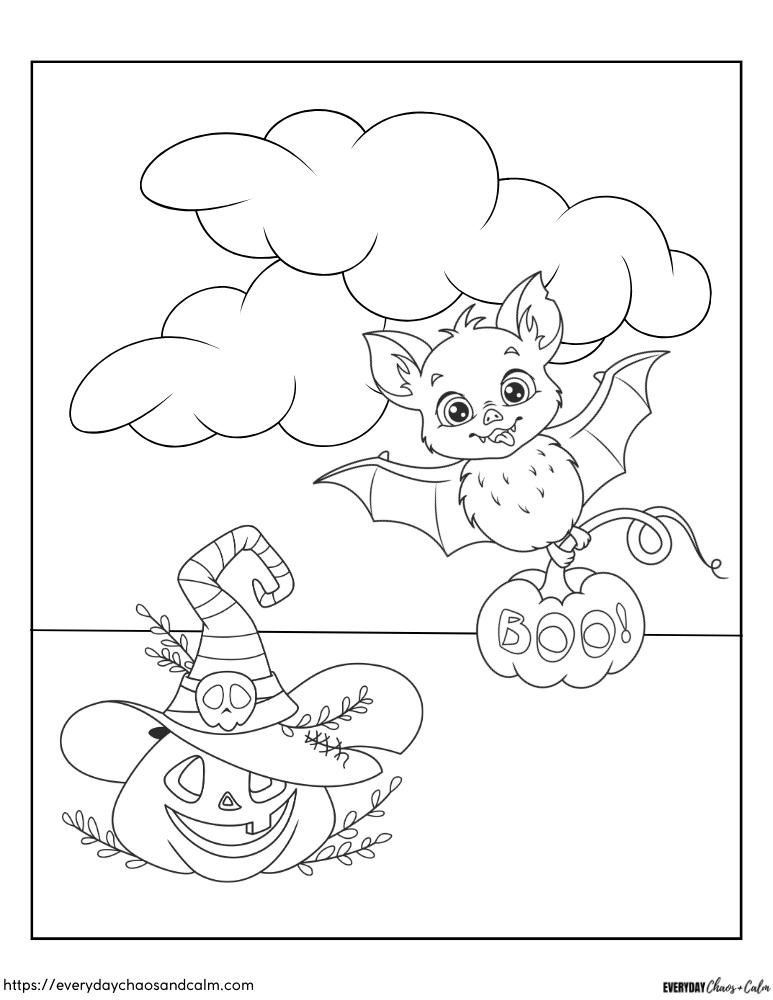 Halloween Coloring Page #6 Free printable Halloween coloring pages, pdf, for kids, print, download.