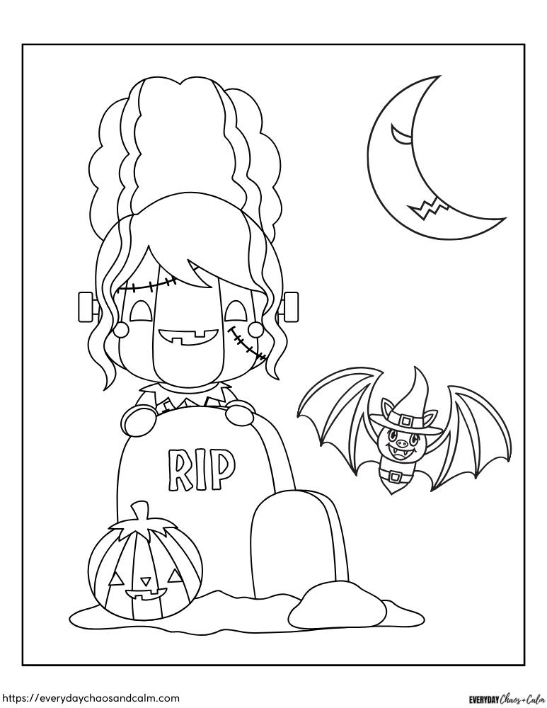 Halloween Coloring Page #8 Free printable Halloween coloring pages, pdf, for kids, print, download.