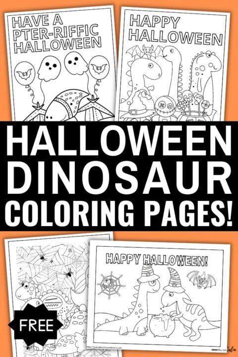 Free Printable Dinosaur Halloween Coloring Pages