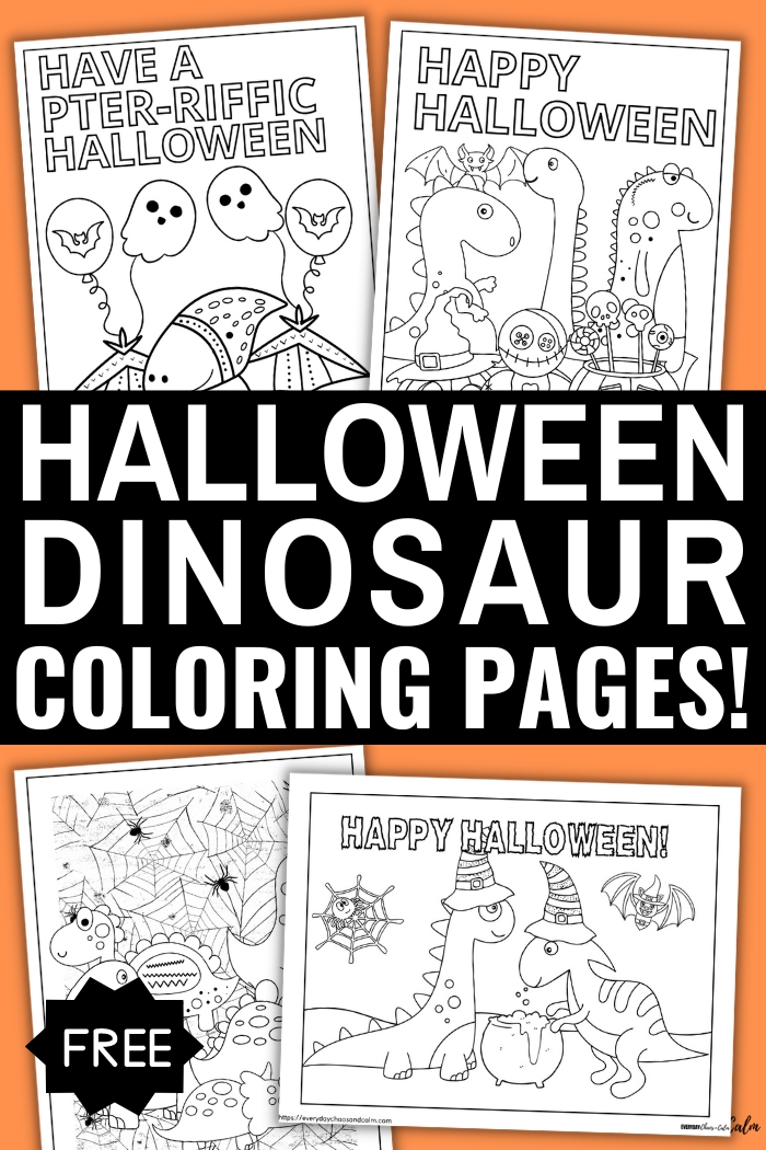 halloween dinosaur coloring pages
