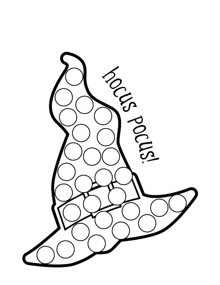 halloween dot marker printables, education printable, PDF, instant download, kids