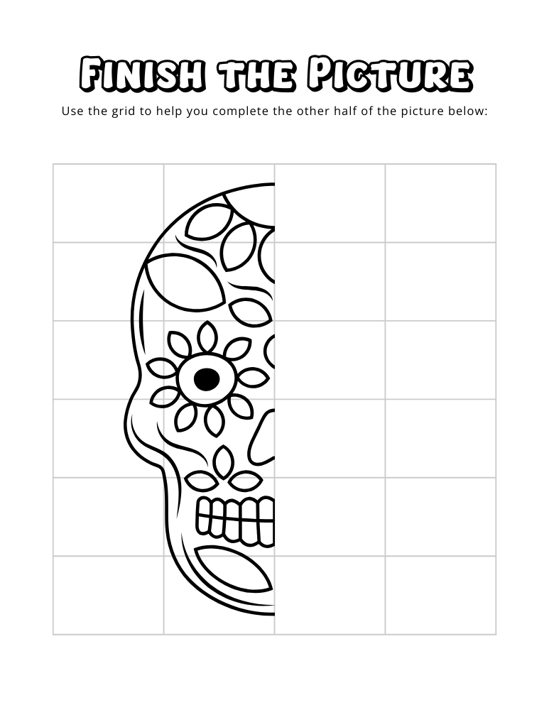 halloween finish the picture worksheets, education printable, PDF, instant download, kids
