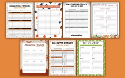 Free Printable Halloween Potluck Sign Up Sheets