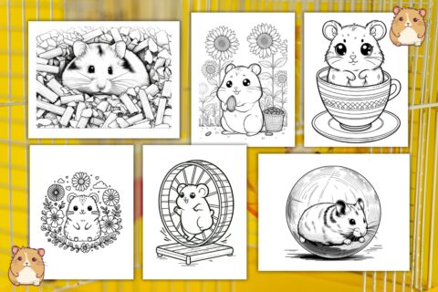 Free Cute Hamster Coloring Pages