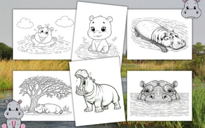 Free Printable Hippo Coloring Pages for Kids