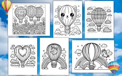 Free Printable Hot Air Balloon Coloring Pages