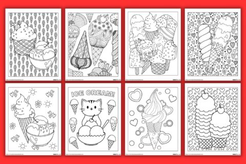 Free Ice Cream Coloring Pages For Kids
