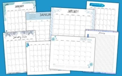 Printable January 2026 Calendars