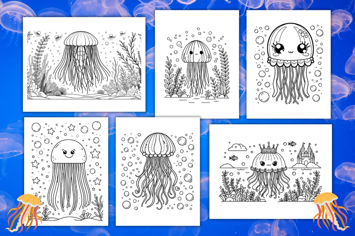 jellyfish coloring pages