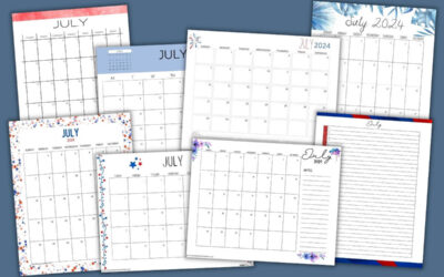 Free Printable July 2024 Calendars