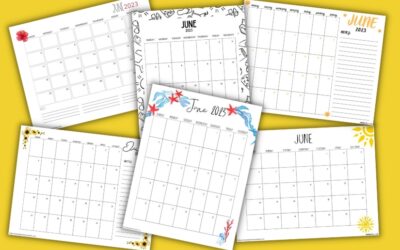 Free Printable June 2023 Calendars