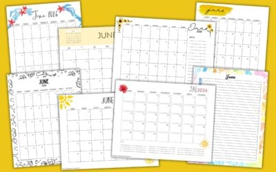 Printable June 2026 Calendars