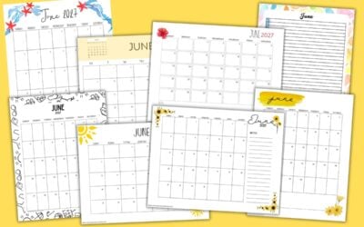 Printable June 2027 Calendars