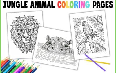 Free Jungle & Safari Animal Coloring Pages for Kids