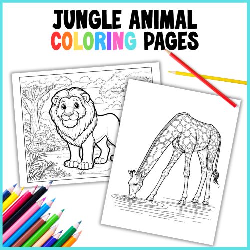 jungle animal coloring pages