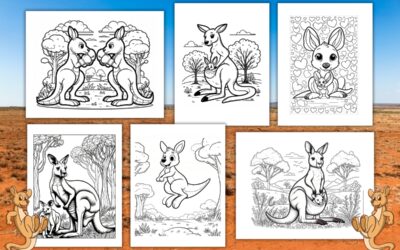 Free Kangaroo Coloring Pages for Kids