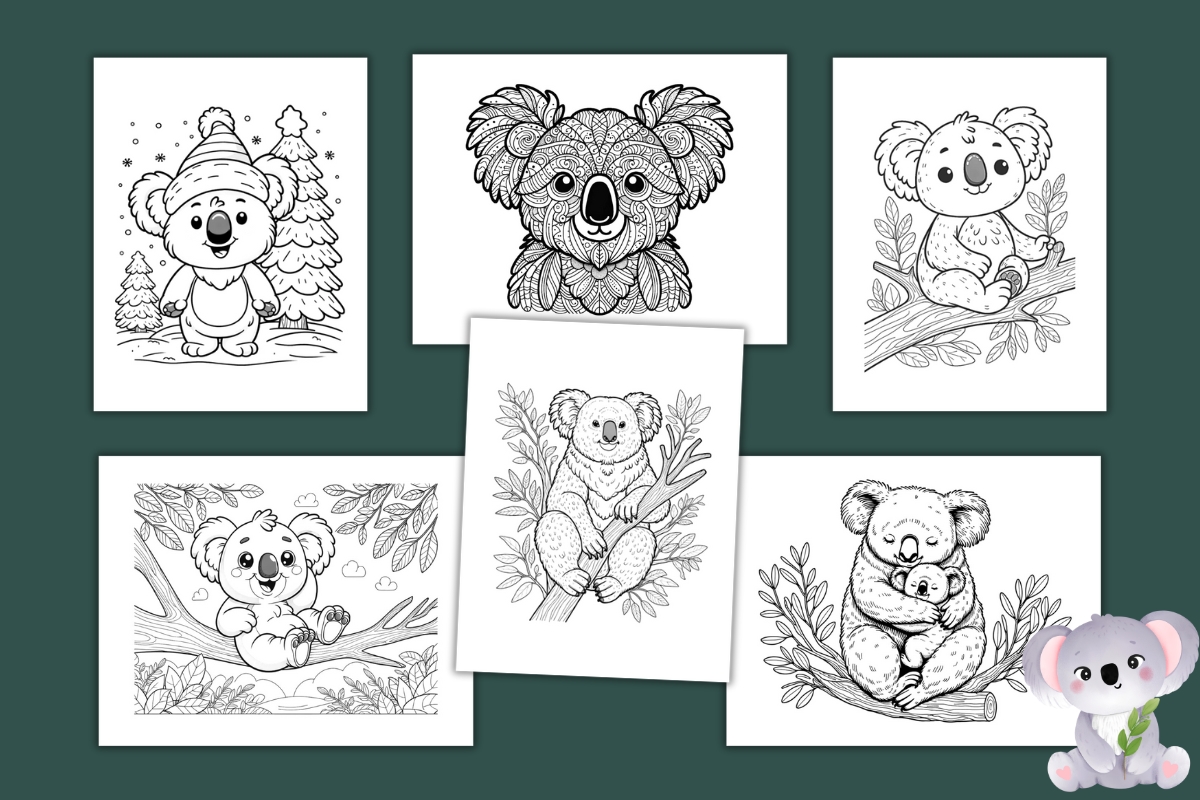 koala coloring pages 