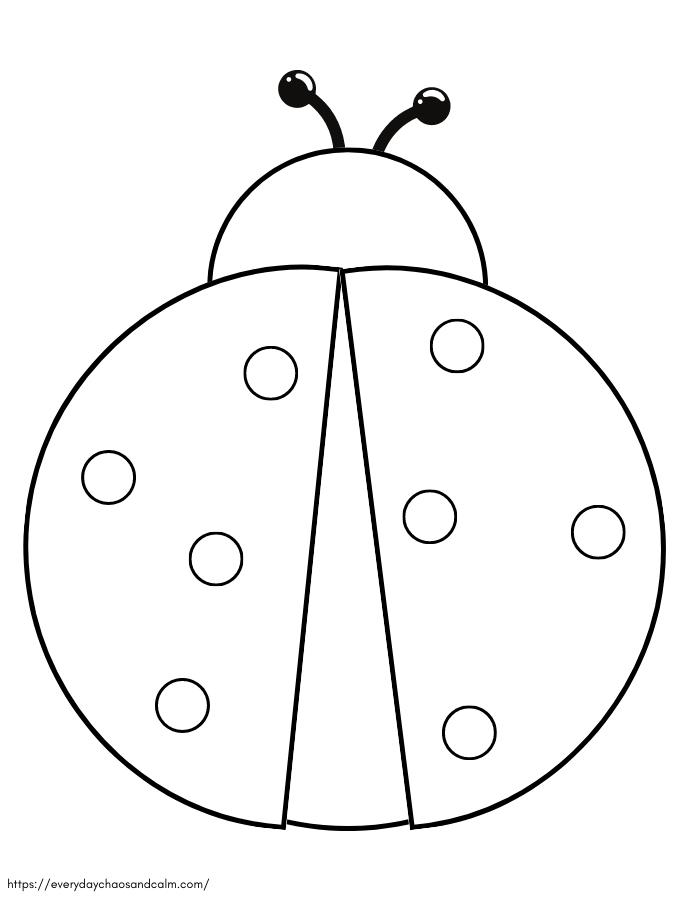 printable ladybug template for crafts and decoration