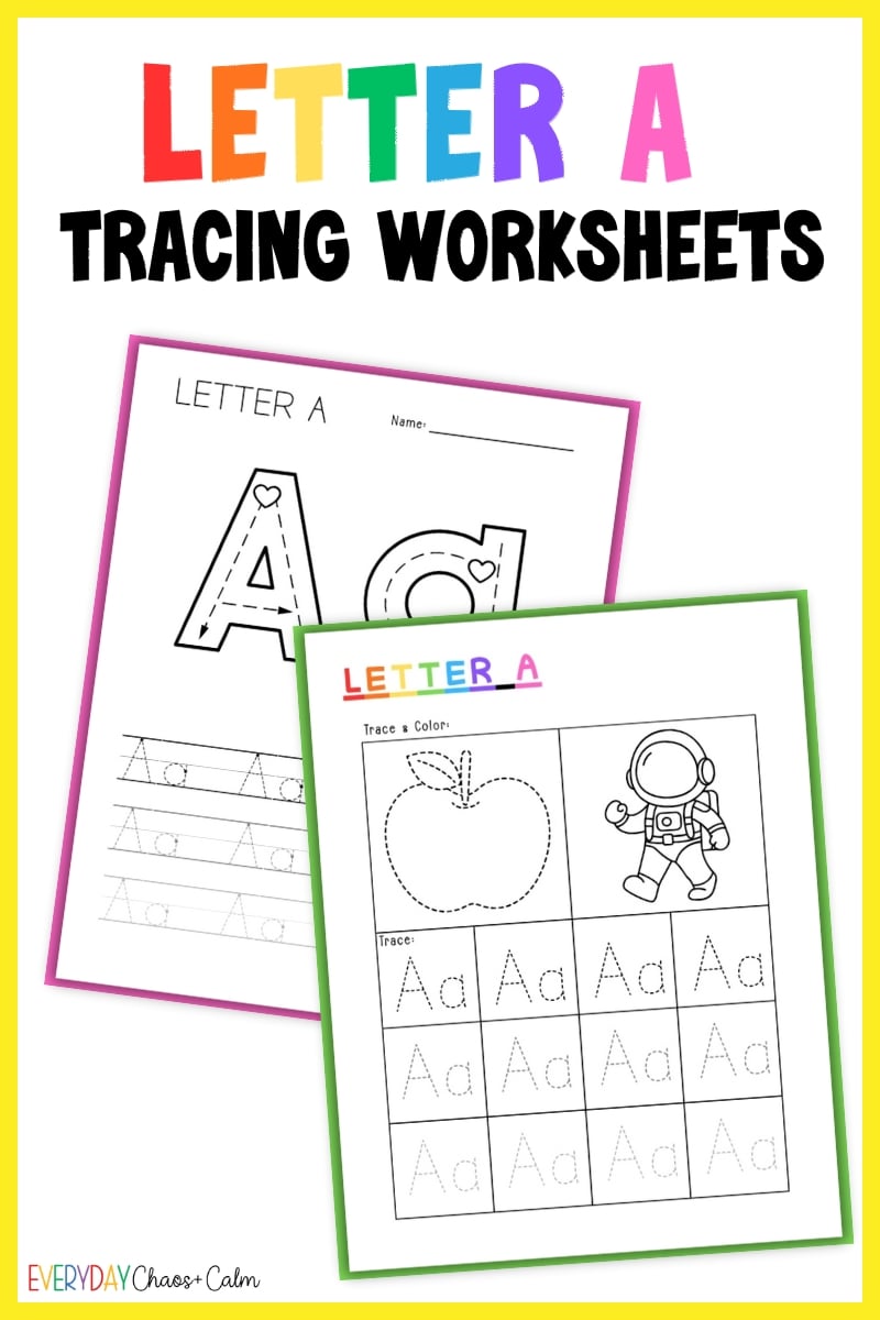letter a tracing worksheets (1)