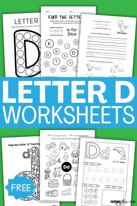 Free Printable Letter D Worksheets