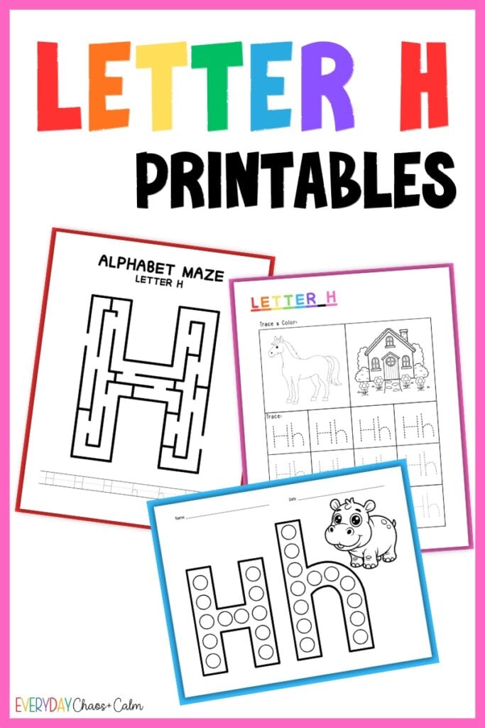 letter h printables
