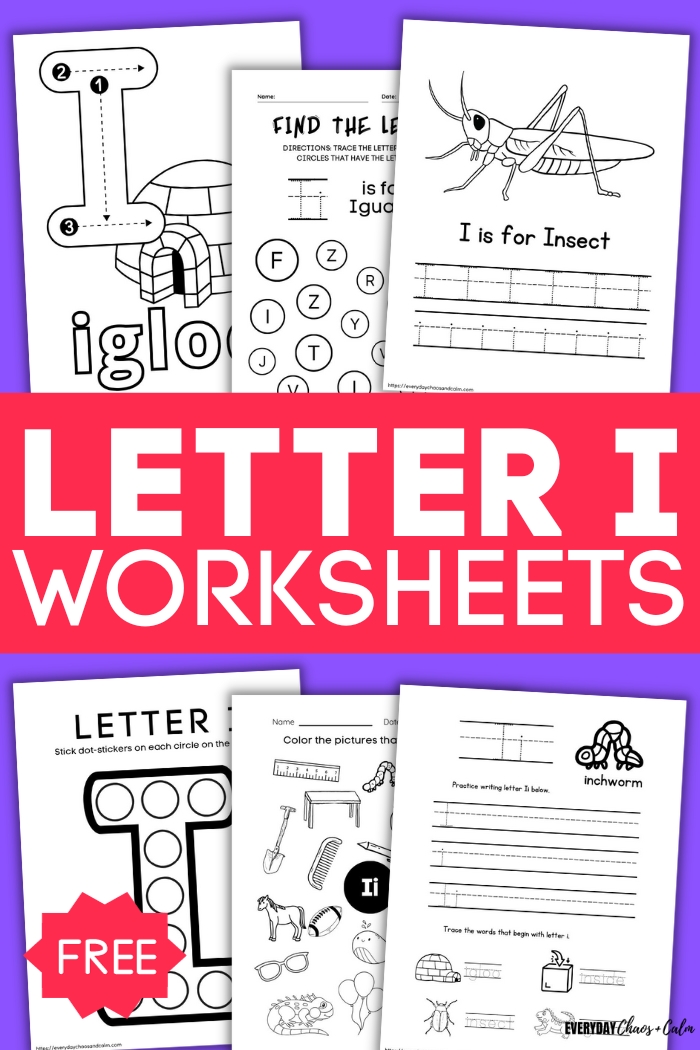 letter I worksheets