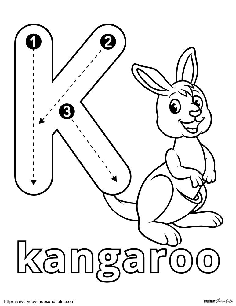 printable letter K worksheet, PDF, instant download, preschool, Kindergarten