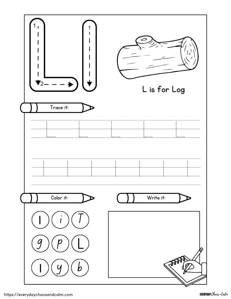 Free Printable Letter L Worksheets