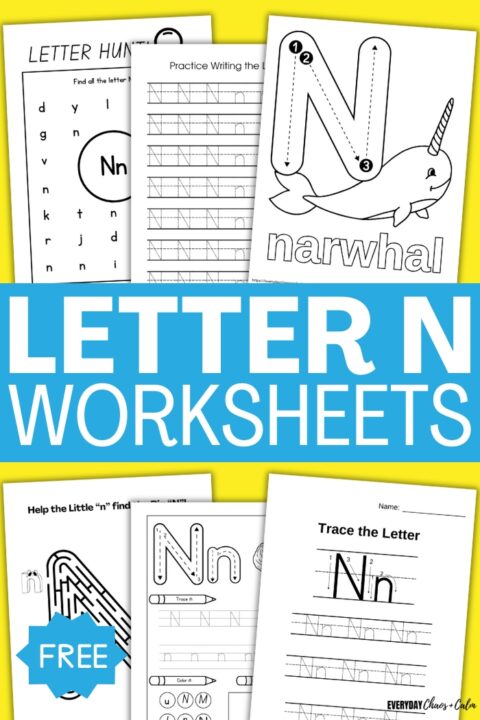 Free Printable Letter N Worksheets