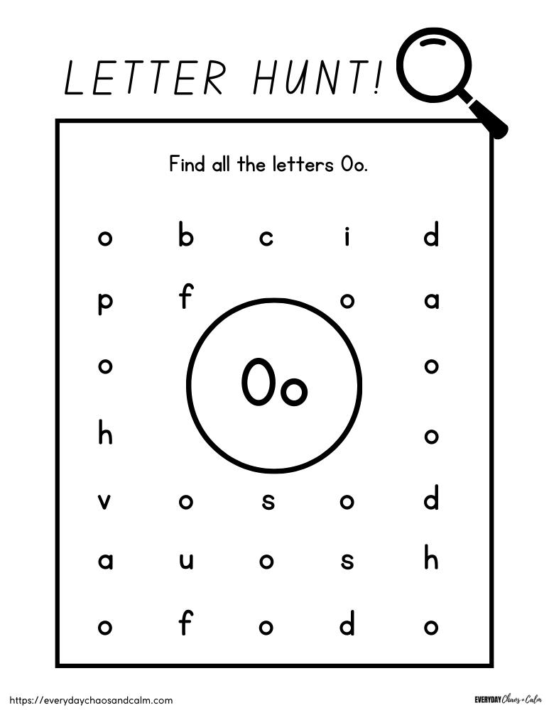 printable letter O worksheet, PDF, instant download, preschool, Kindergarten