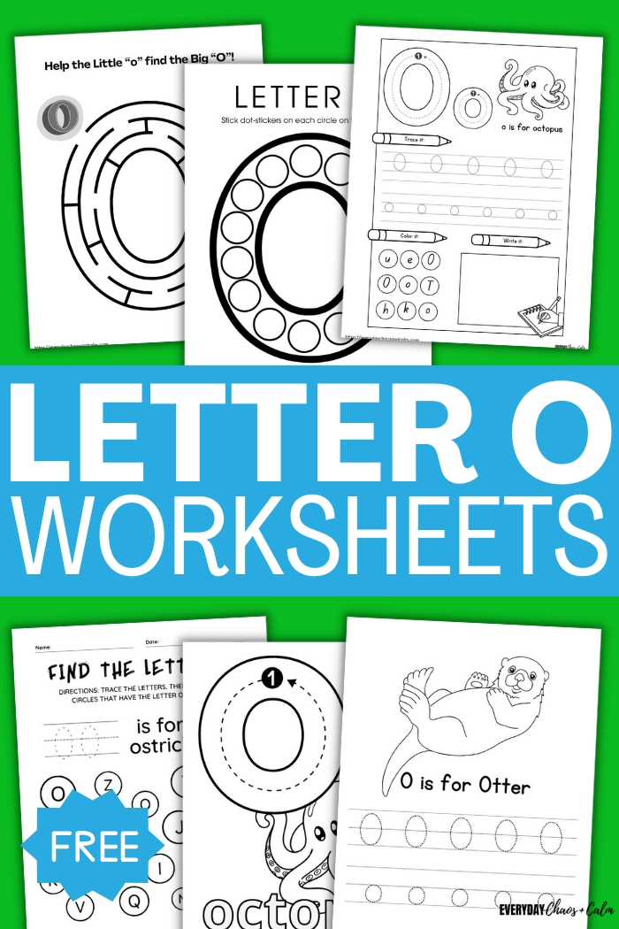 letter 0 worksheets
