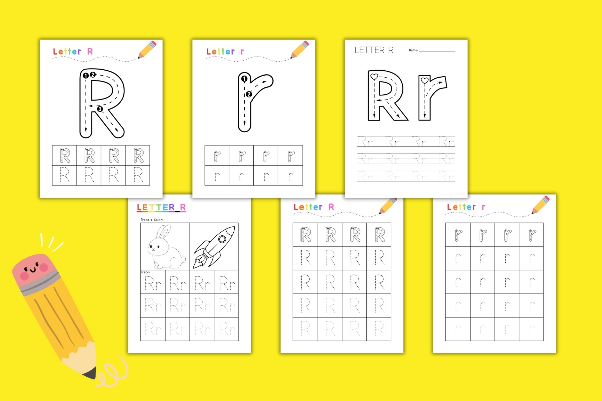 Free Printable Letter R Tracing Worksheets