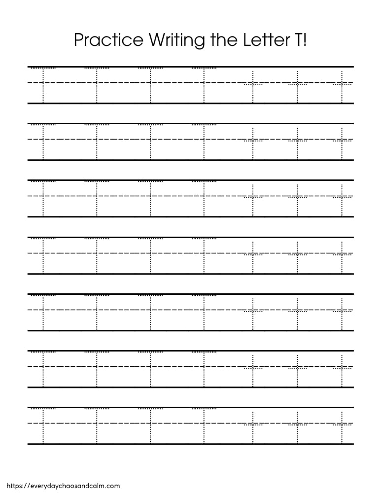 printable letter T worksheet, PDF, instant download, preschool, Kindergarten