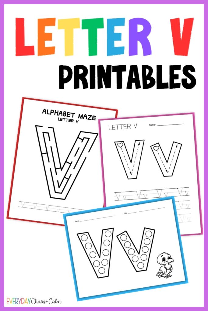 letter v printables
