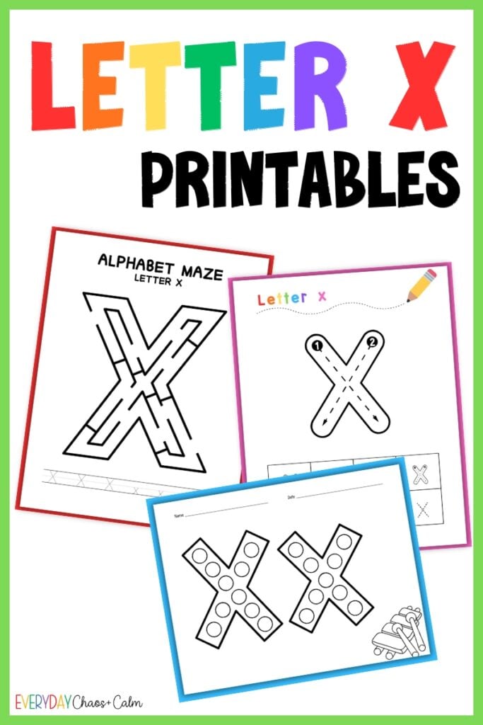 letter x printables
