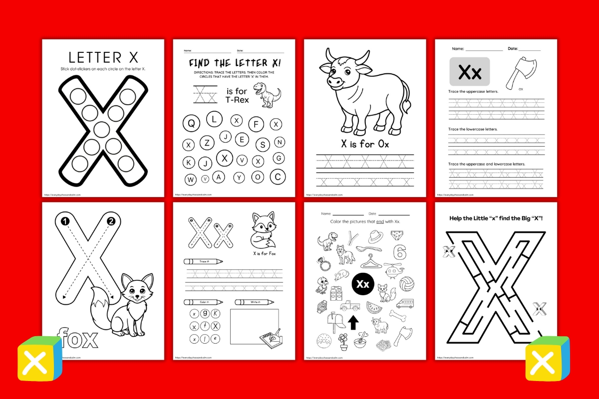 letter x worksheets letter x worksheets