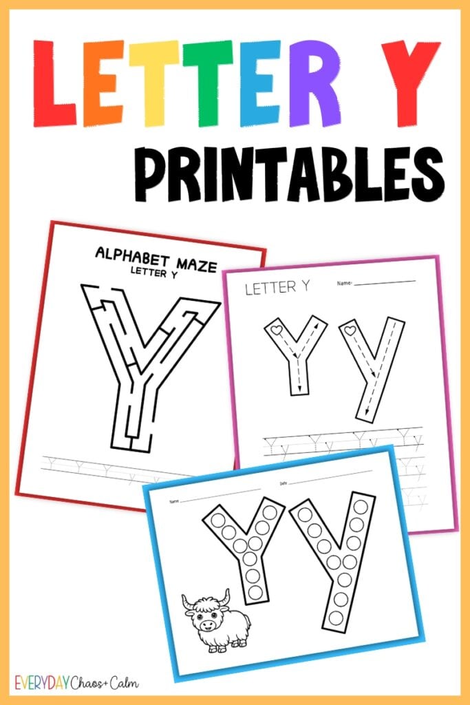 letter y printables