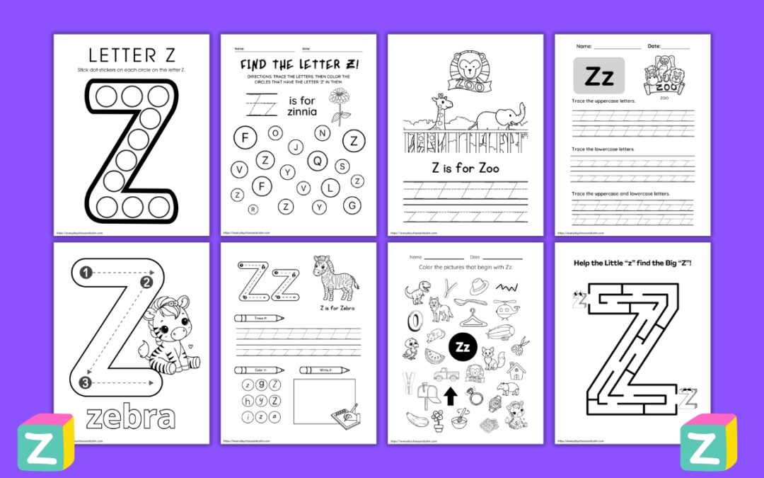Free Printable Letter Z Worksheets